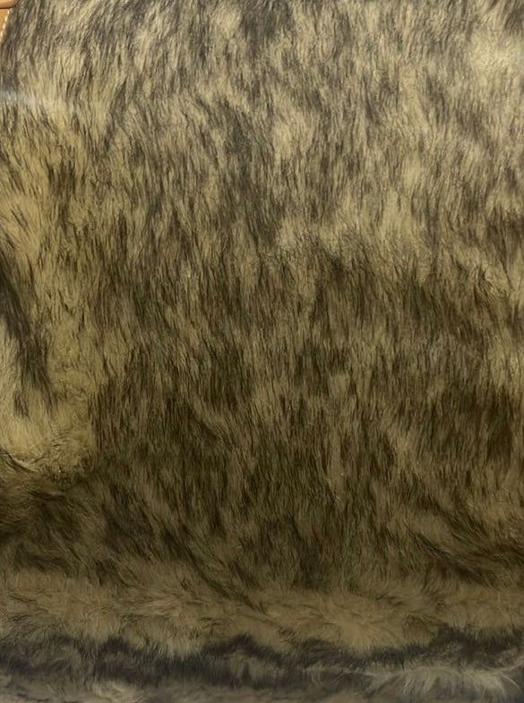 Black/Caramel Faux Fur Blanket