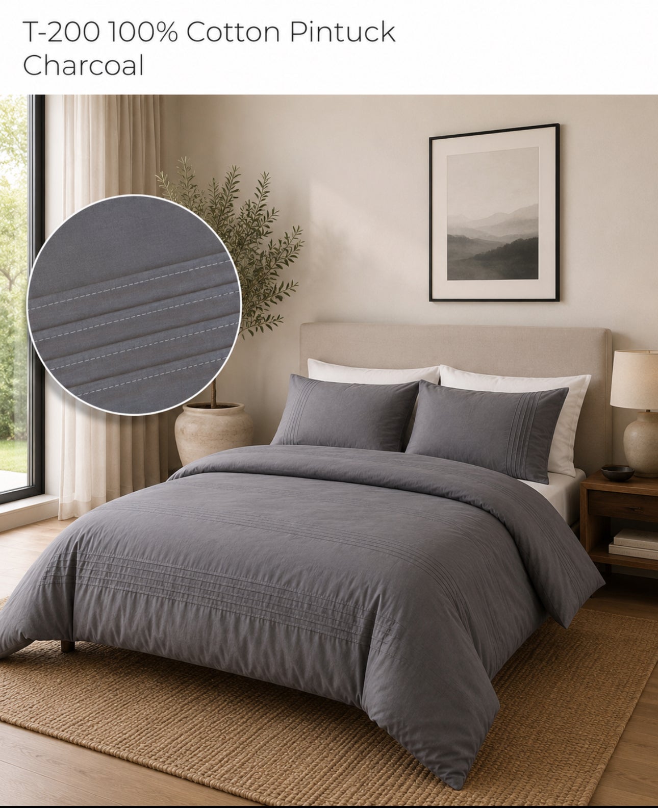 Pintuck Duvet Cover Set
