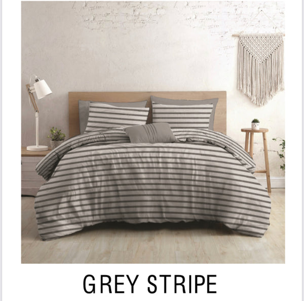 Grey Stripe Duvet Cover
