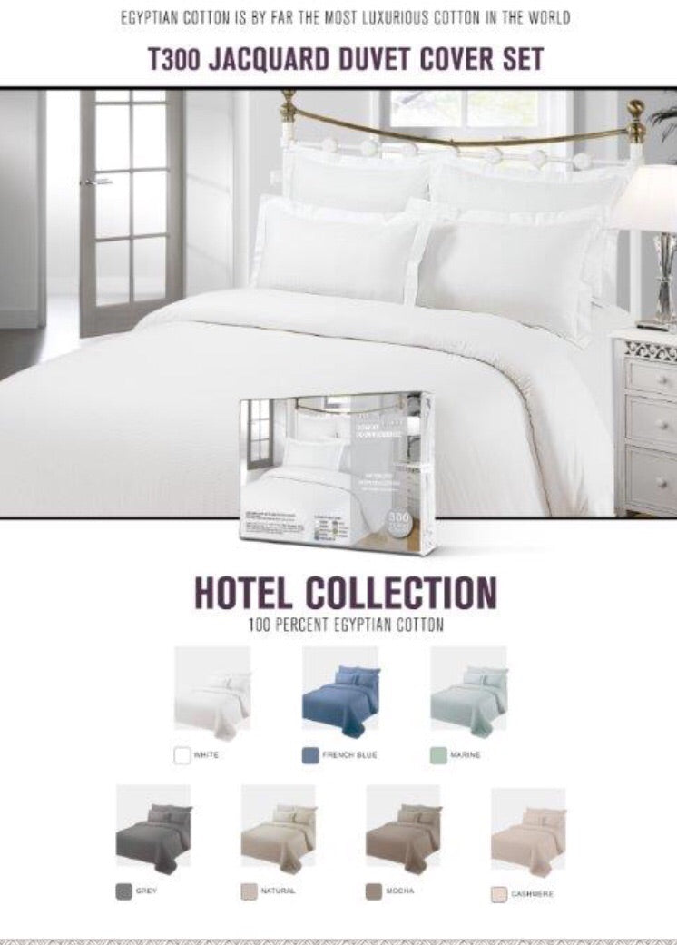 Hotel Collection Jacquard Duvet Cover – 300 Thread Egyptian Cotton