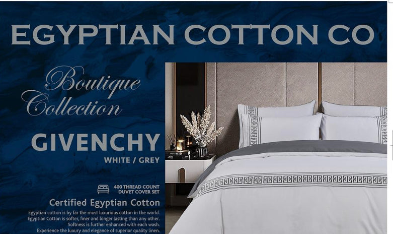 Givenchy Duvet Cover – 400 Thread Count Egyptian Cotton Bedding