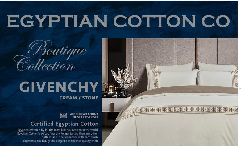 Givenchy Duvet Cover – 400 Thread Count Egyptian Cotton Bedding