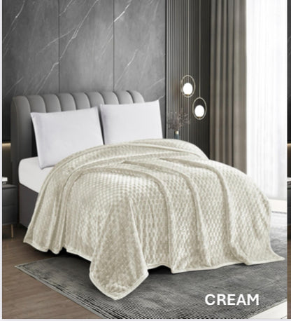 Victoria 2-Ply Plush Textured Blanket