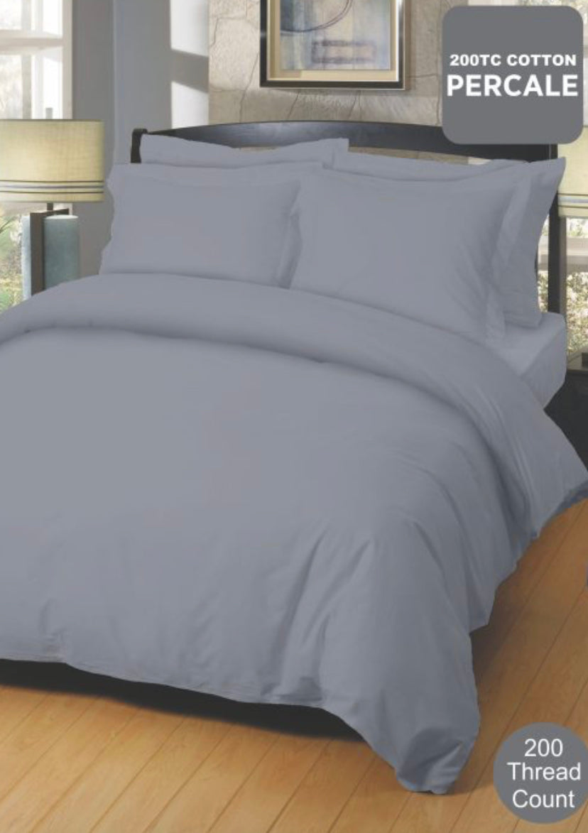 200 Thread Cotton Percale Oxford Duvet Cover