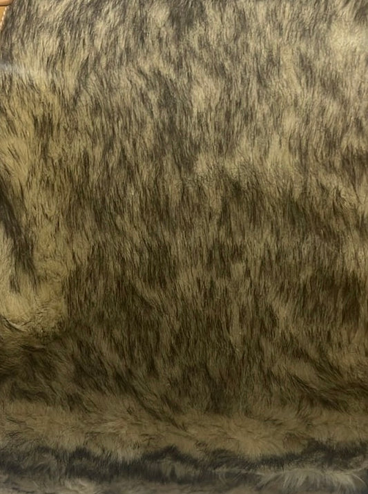 Black/Caramel Faux Fur Blanket