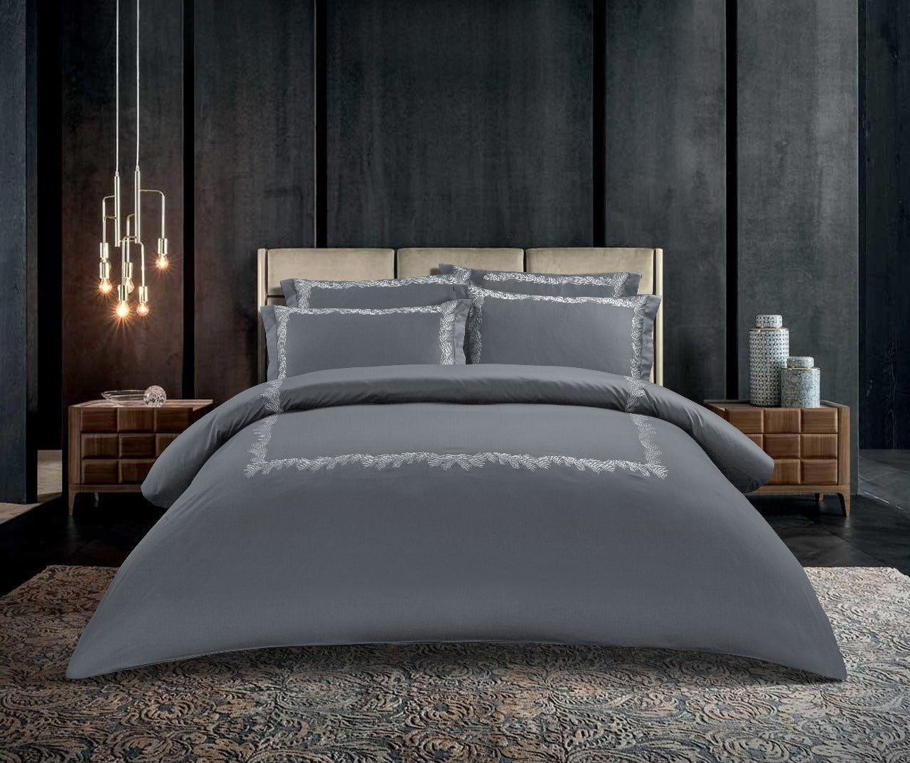 Liana Grey Duvet Cover