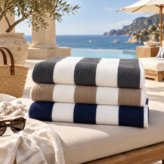 Cabana Stripe Beach Towel (Old Money Towels)