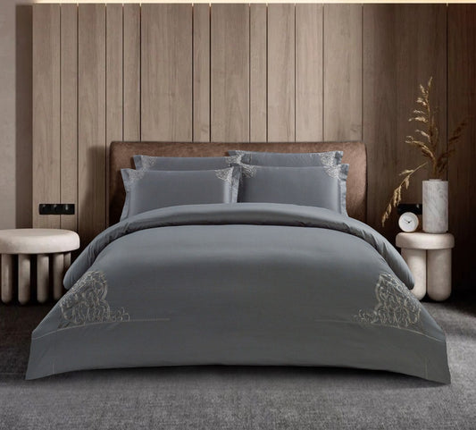 Lorena Grey Duvet Cover