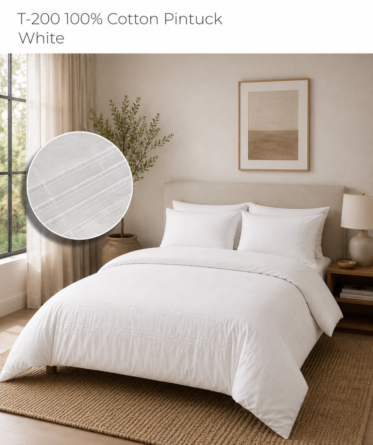 Pintuck Duvet Cover Set