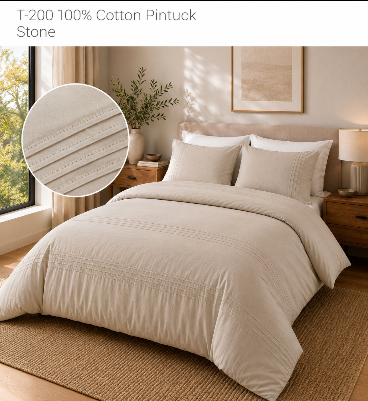 Pintuck Duvet Cover Set