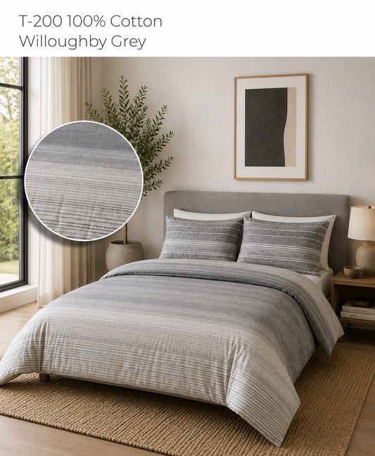 Willougby Grey   Duvet Cover
