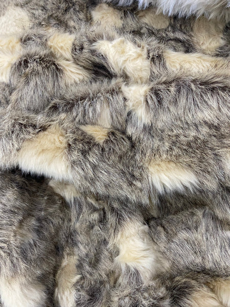 Caramel/Beige  Faux Fur Blanket