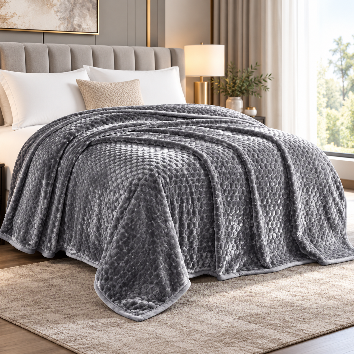 Victoria 2-Ply Plush Textured Blanket