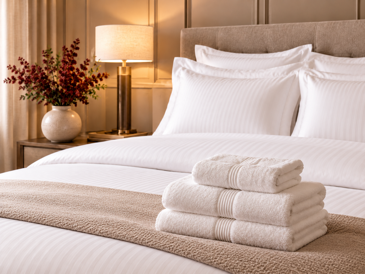 Bedding for hospitality rooms