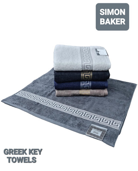 Greek Key Towels 600gsm