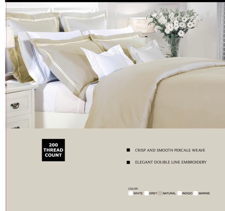 200 Thread Double Satin Stitch Duvet Cover