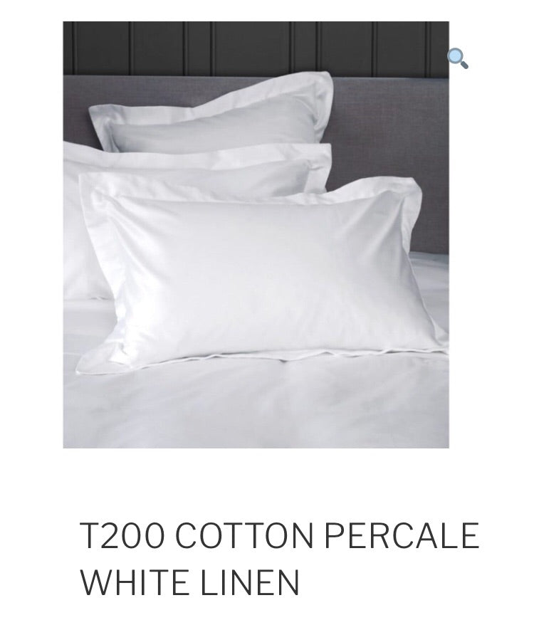 200 Thread Cotton Percale Oxford Duvet Cover