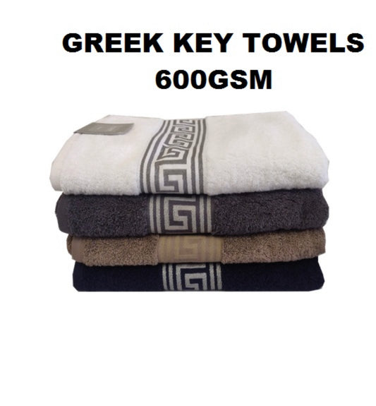 Greek Key Towels 600gsm