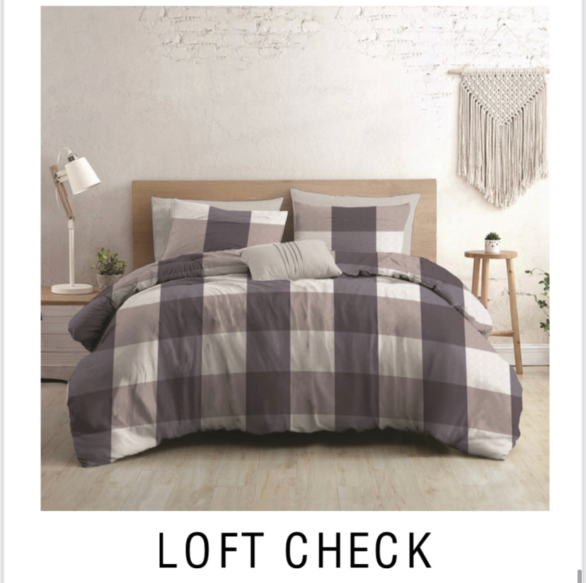 Loft Check Duvet Cover